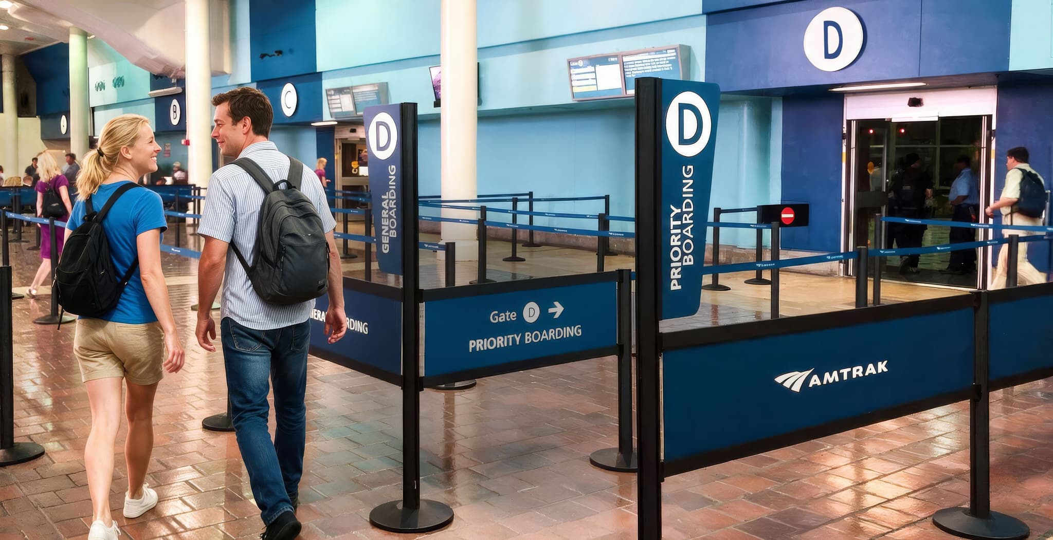 Amtrak Queue Entrance