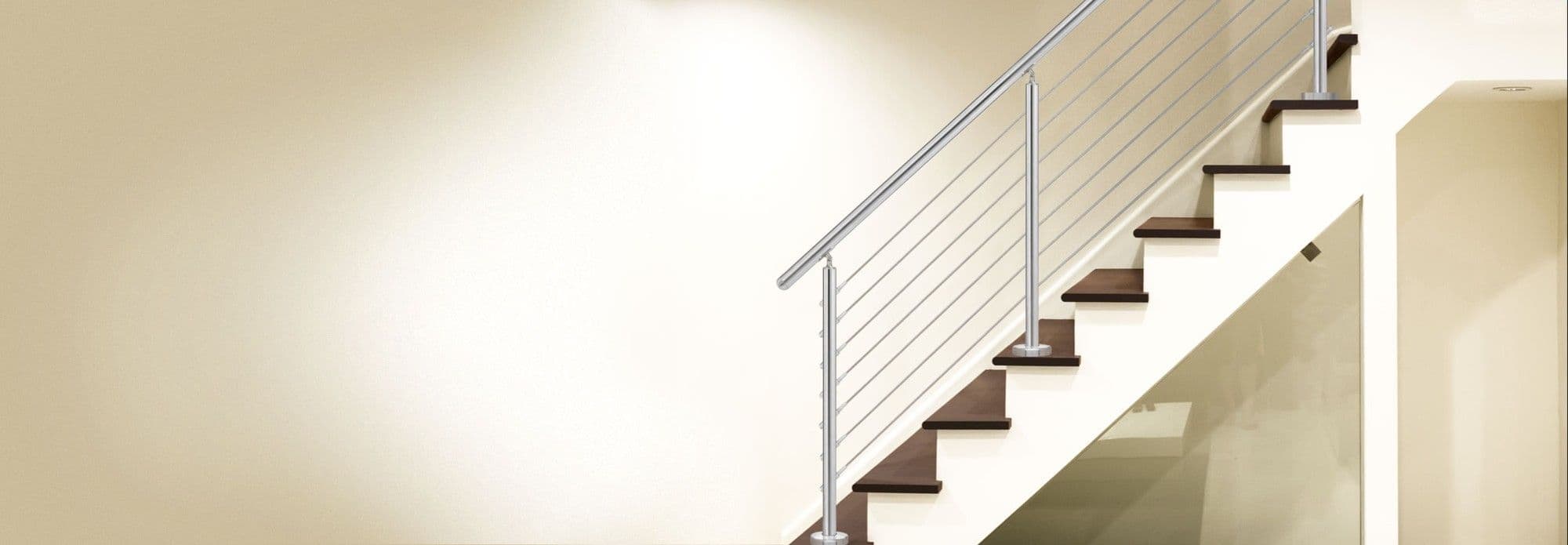 C.A.T. cable railing system on a staircase