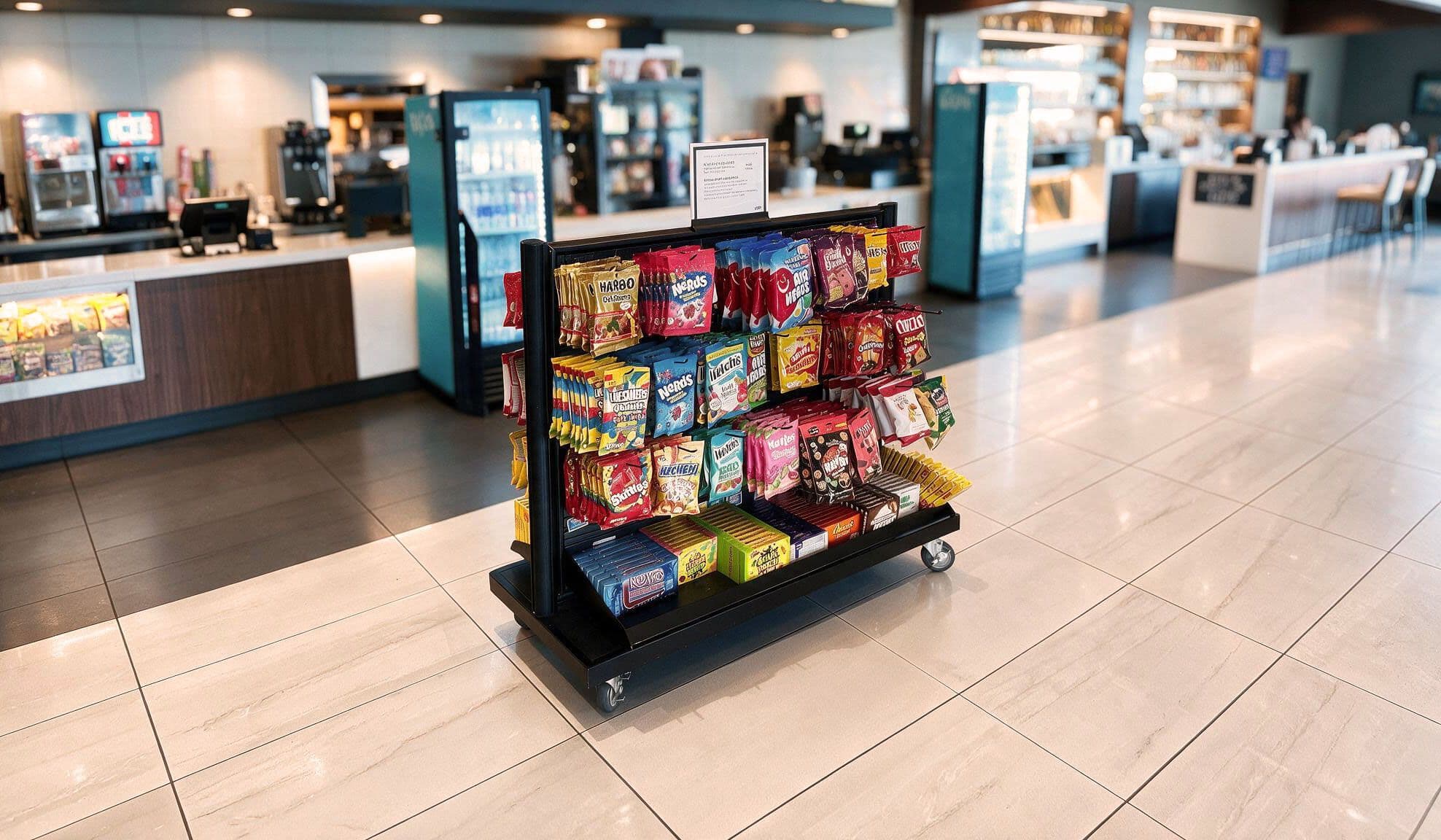 Mobile Gondola Store Fixture at AMC Theatres