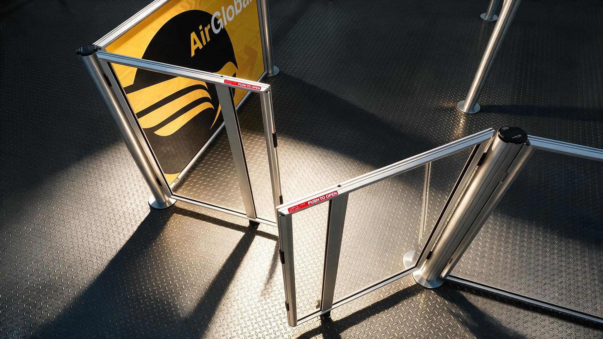 Open panel gate
