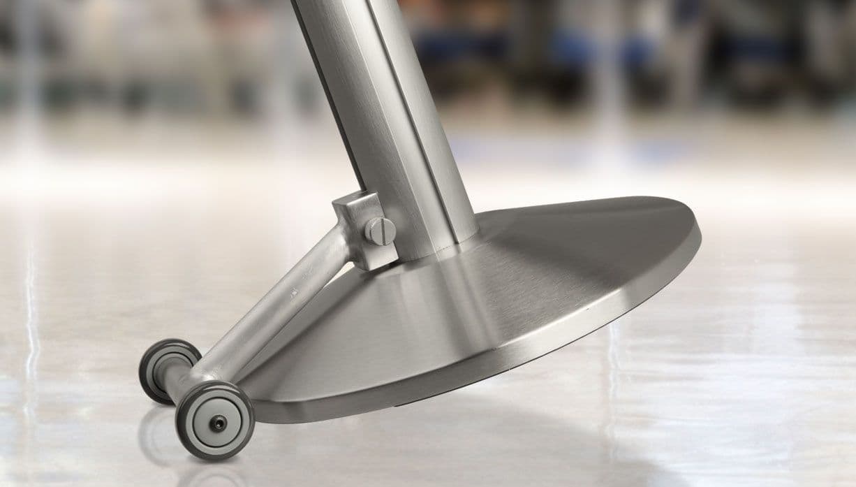 Stanchion transport wheels