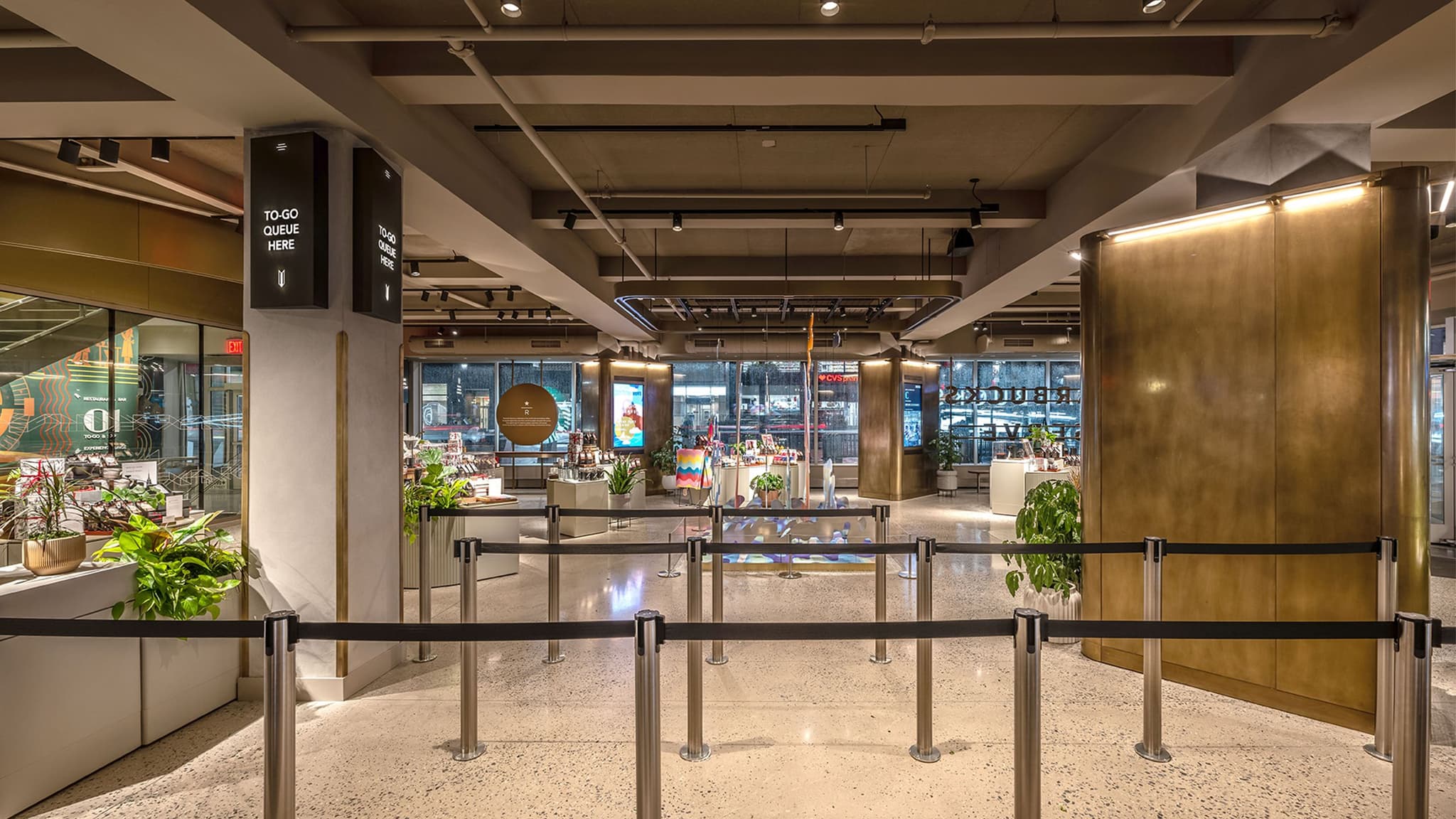 Empire State Building Starbucks Retractable Belt Stanchions