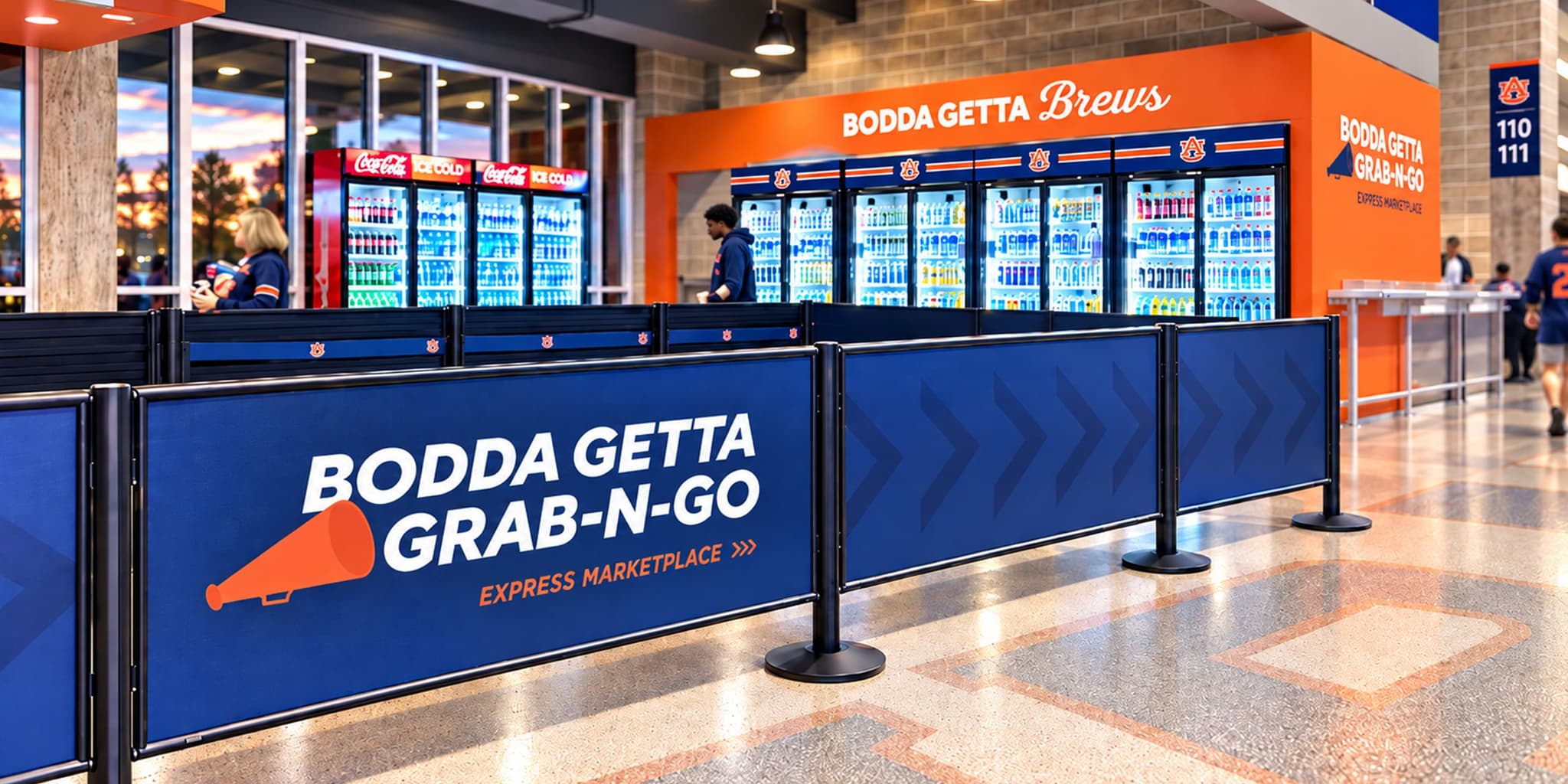 concession signage queue