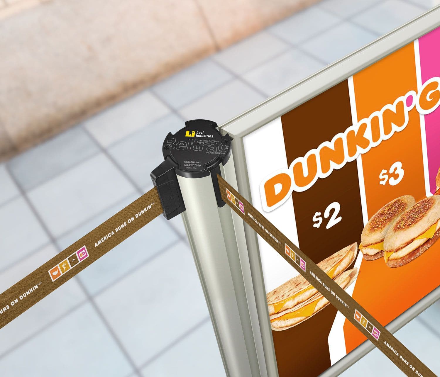 Custom printed stanchion belts and signage