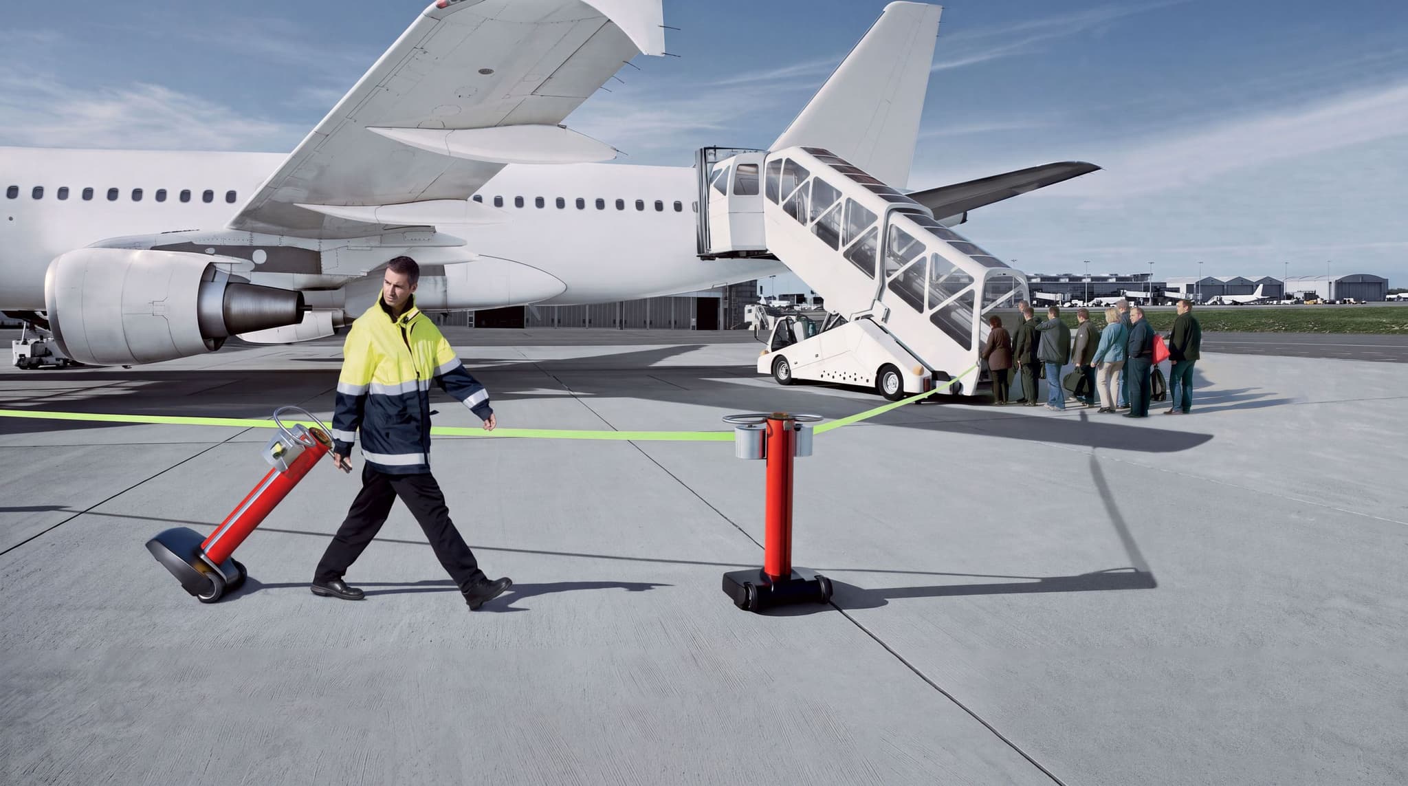 JetTrac Mobile Retractable Belt Safety Barrier Hero