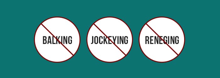 How to Prevent Balking, Jockeying and Reneging in Your Waiting Lines