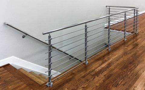 Crossbar railing system stair guardrail