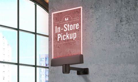 Custom etched wall mounted register light with custom graphics.