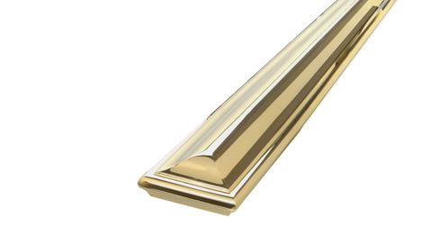 Brass cap rail extrusion