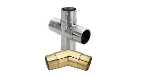 Flush fittings and components for railing systems